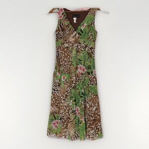 Vintage Y2k Dress Sheer Forestfairy Grunge Whimsigoth Babydoll 10 Green Floral